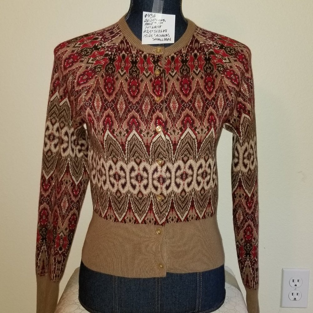 #436 N W/O T George Me by Mark Eisen XS Cardigan